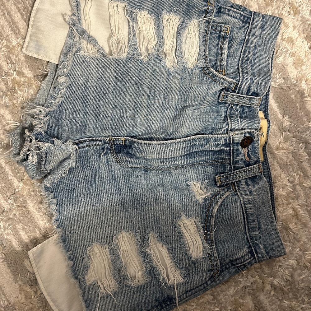 Hollister Light Blue Jean Shorts